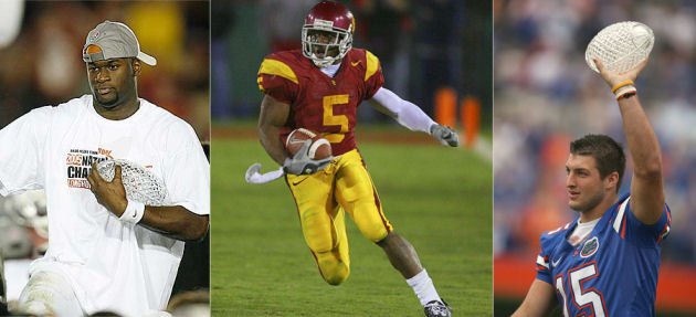 Top 3 College Football Players of the BCS era